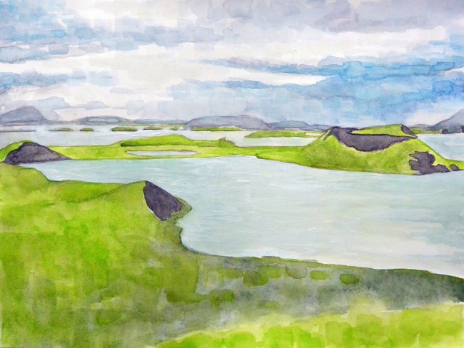Frank Webster - The Pond Stakholstjorn, watercolor